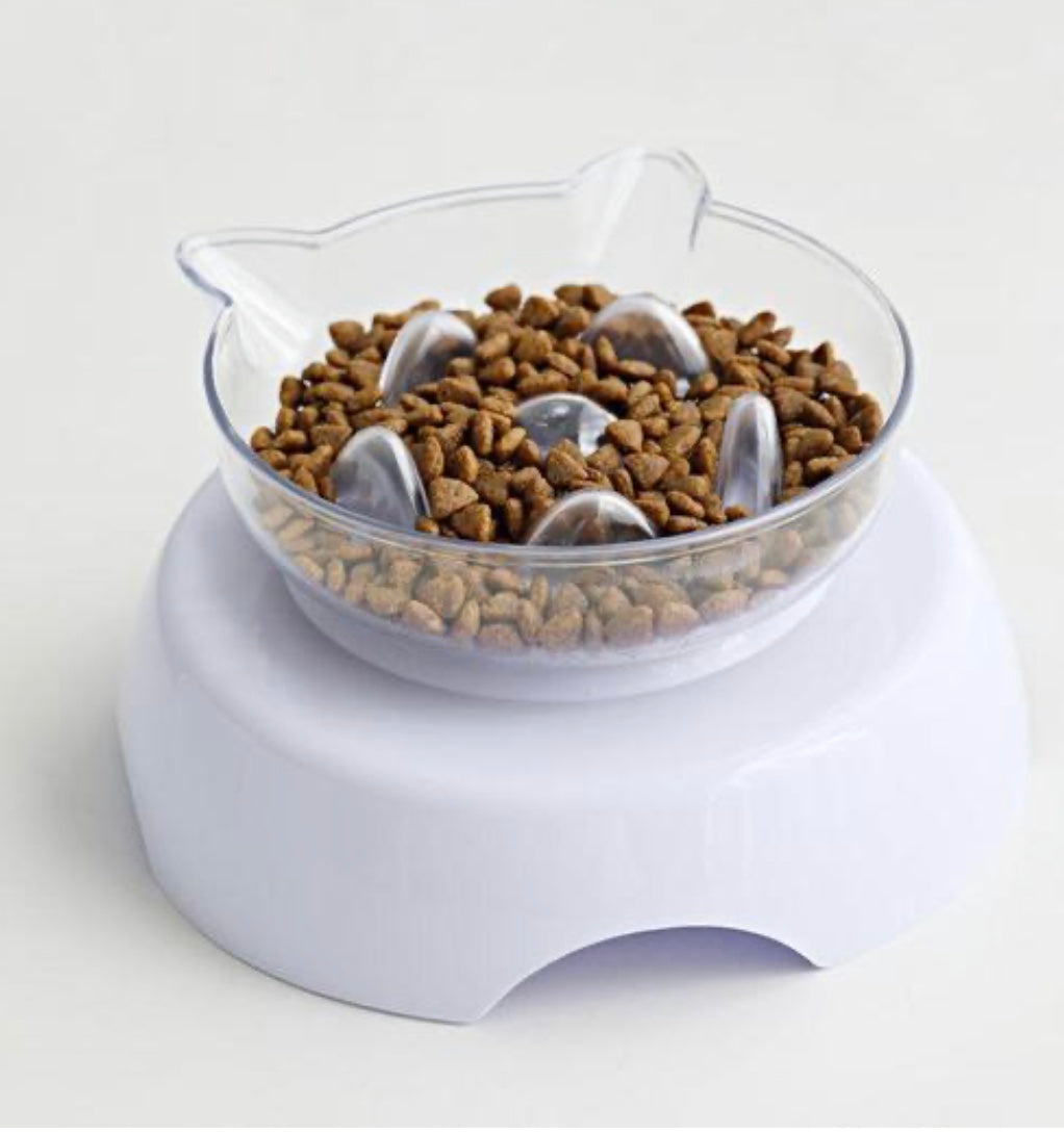 Ergonomic Elevated Pet Bowl – Self-Cleaning 2-in-1 Slow Feeder for Neck Healt-3