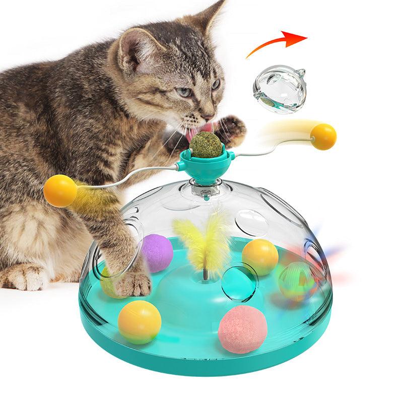 Interactive multi-activity cat toy set for enrichment
