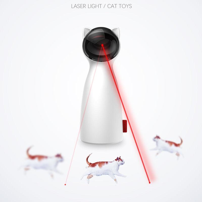 Automatic interactive laser cat toy for indoor play