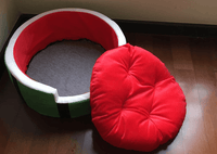 Plush Watermelon Pet Bed — close-up detail