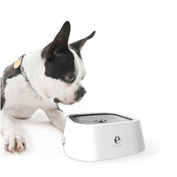 No-spill floating dog water bowl with anti-overflow design