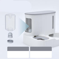 2-in-1 Automatic Cat Feeder & Water Fountain — side angle