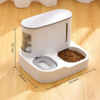 2-in-1 Automatic Cat Feeder & Water Fountain — in use