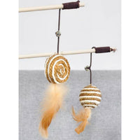 Plush Cat Kick & Snuggle Toy Set — size and scale