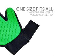 Deshedding Grooming Glove — in use