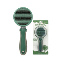 Self-Cleaning Pet Deshedding Comb — size and scale