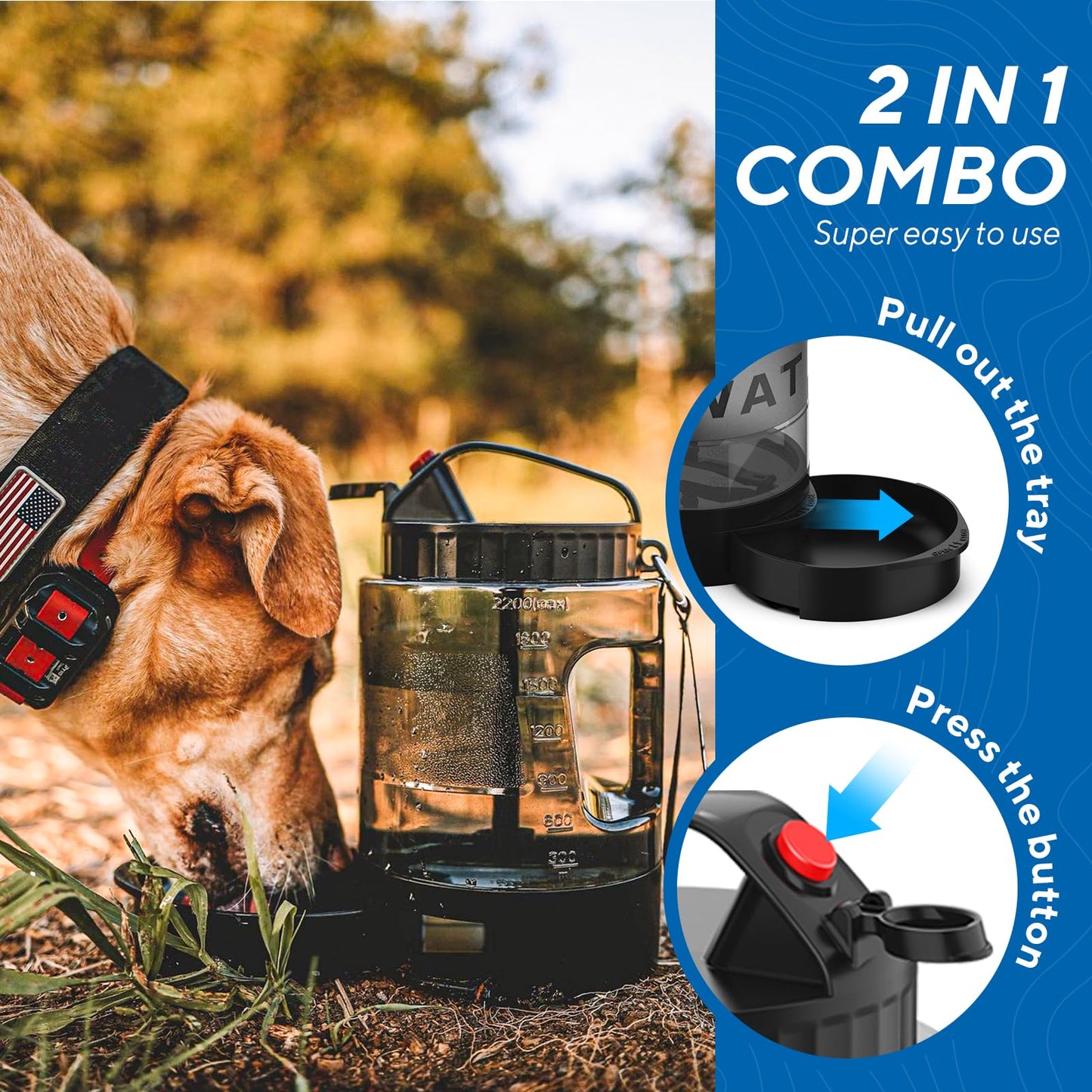 Large Dog Travel Water Bowl Dispenser-1