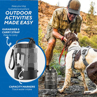 Large Dog Travel Water Bottle — side angle