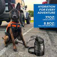 Large Dog Travel Water Bottle — in use