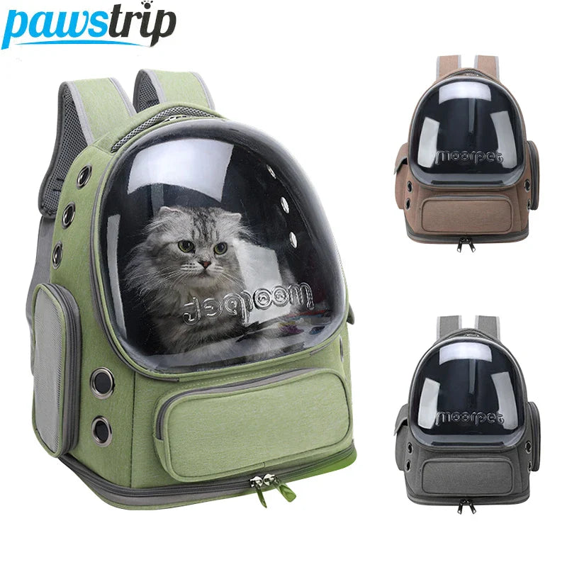 Transparent bubble pet carrier backpack for cats and small dogs