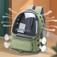 Transparent Bubble Pet Carrier Backpack — size and scale