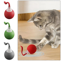 Smart Rechargeable Rolling Pet Ball — in use