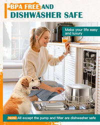 3-Gallon Stainless Steel Dog Water Fountain — size and scale