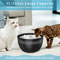 3L Stainless Steel Cat Water Fountain — close-up detail