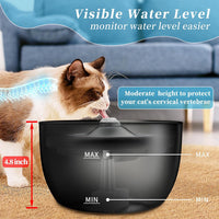 3L Stainless Steel Cat Water Fountain — in use