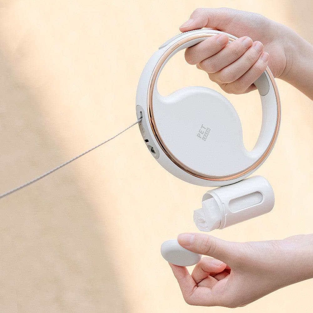 USB rechargeable LED dog leash for nighttime safety