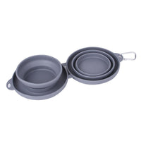 Collapsible Pet Feeding Bowl Set — in use